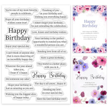 ORIGACH Birthday Sayings Clear Stamps for Card Making Birthday Greeting Words Transparent Silicone Stamps for DIY Scrapbooking Journaling Photo Album