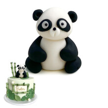 SugarArt Edible Panda Cake Topper - Handmade Animal Cake Decorations - Perfect on Fondant, Butter Cream, & Icing Sugar Cakes - Made of Sugar