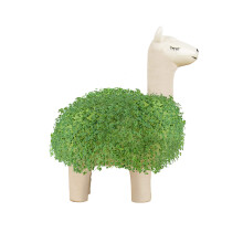 Gift Republic Llama Shaped Chia Planter, White