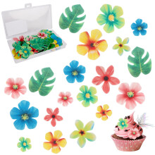 83pcs Edible Butterfly Cake Toppers, FlowersShape Cupcake Baking Decoration, Edible glutinous rice paper, Birthday Party Cake Decorations