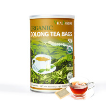 Organic Oolong Tea Bags, 50 Count, Unbleached Chinese Oolong Tea Bags, VitalForest High Mountain Tea Tie Guan Yin, Non-GMO