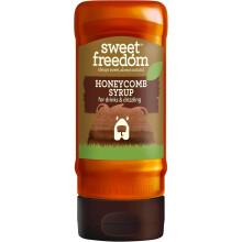 Sweet Freedom Honeycomb Syrup 350 g – Vegan Drizzle for Coffee and Pancakes, Naturally Sweetened with Fruits, Only 13 Kcal Per Teaspoon (Pack of 1)