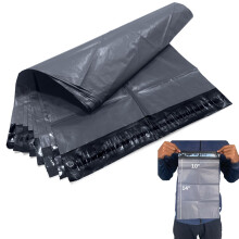 JeeJaan 100 Pcs of Grey Mailing Bags 10" x 14" - 254 x 354 mm Mailing Mailer Plastic Courier Parcel Envelopes Durable Packaging Shipping Bags Strong