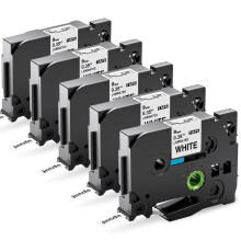 Upwinning TZe-221 TZe 221 Compatible with Brother Label Printer Tape 9mm Black on White