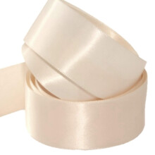 Double Sided Faced Satin Ribbon Size 50mm x 10 Meters, (Cream) Perfect for Gifts Wrap Sew Party, Decorations Events Dress Wedding Christmas Crafts