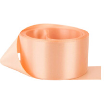 Double Sided Faced Satin Ribbon Size 38mm x 10 Meters (Peach) Perfect for Gifts Wrap Sew Party, Decorations Events Dress Wedding Christmas Crafts