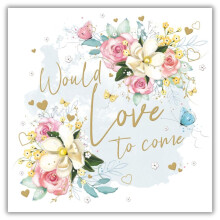 Noel Tatt General Open Acceptance Card - Floral Bouquets & Butterflies - Eco-Friendly & Recyclable