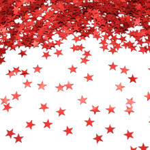 Jc.upin 30g Star Sequins Confetti -Red confetti for Wedding Card Party Decorations Birthday Halloween Christmas Table Decorations Sprinkles 10mm