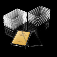 Jinzhenhong 24 Pcs Silver Bar Case - 1 Oz Silver Bar Holder, Clear Organizing Containers (24, 50 x 30 x 3 mm)