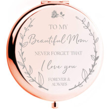CV CHARVORIA Mom Birthday Gifts for Mom – Rose Gold ‘I Love You Mom’ Magnified Makeup Mirror, Sentimental Mom Birthday Gifts from Daughter