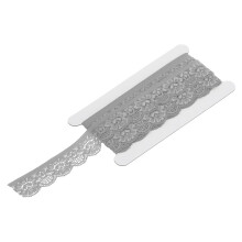 sourcing map Lace Trim Vintage Crochet 0.98" x 5yards Medium Gray Lace Ribbon for DIY Scrapbooking Clothes Fabric Wedding Decoration Gift Wrap