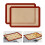 KitchenRaku 2-Pack Silicone Baking Mat, 16.5"x11.6" (42 x 29.5 cm) Reusable Silicone Baking Sheets for Oven 1