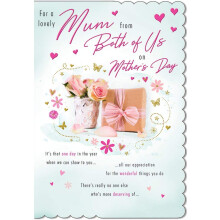 Piccadilly Greetings Mother's Day Card Mum from Both of US - 9 x 6 inches