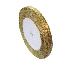 Metallic Organza Ribbon Gold 6mm Gifts Wrap Sew Party, Decorations Events Dress Wedding Christmas Crafts, Bows Car, Floral Balloons Hairs, DIY
