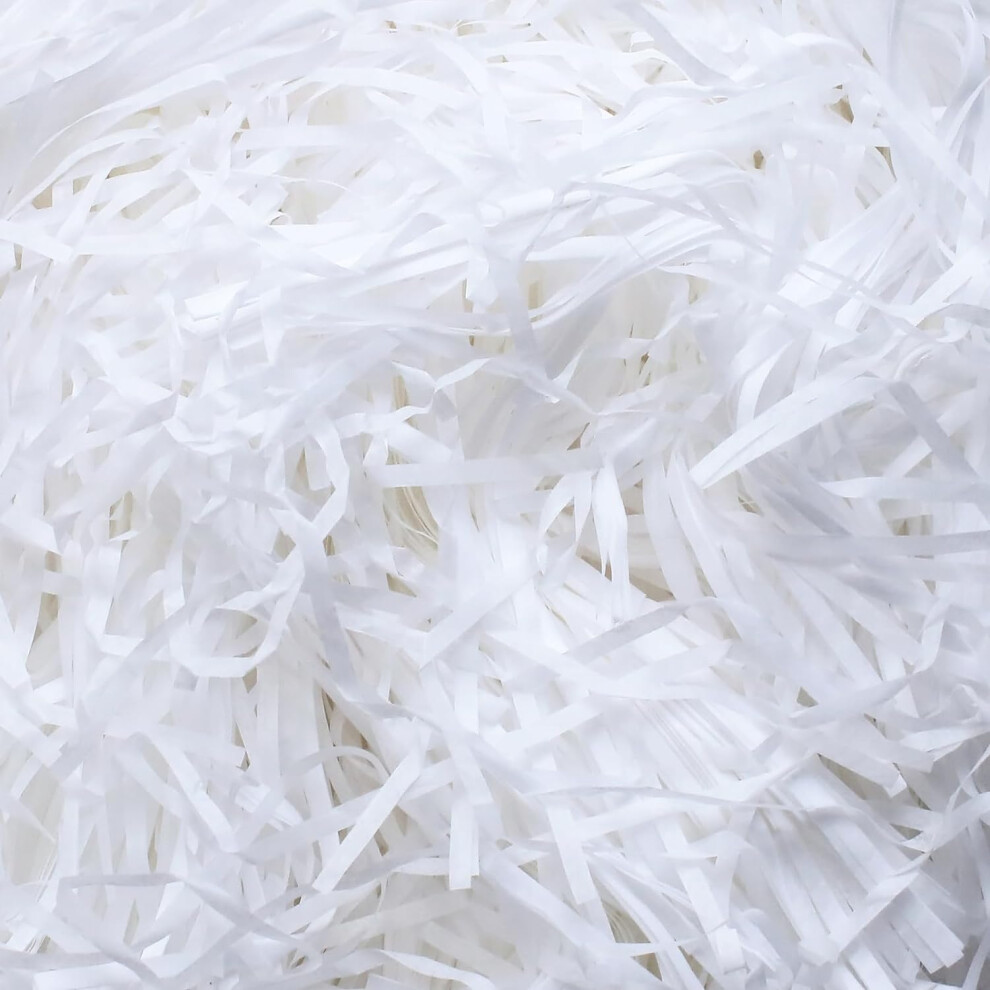 500G White Shredded Tissue Paper For Gift Boxes & Hampers, Soft Hamper Filling And Packaging Filler 5051227173232