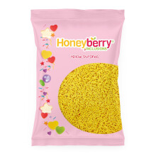 Yellow Sugar Strands Sprinkles 55g Sachet - Natural Edible Yellow Vermicelli Sprinkles - Perfect for Baking, Cupcakes and Cake Decorations, Ice Cream