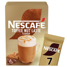 NESCAFÉ Toffee Nut Latte Instant Coffee 7 Sachets, 100percent Responsibly Source