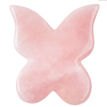 (Butterfly Shape)Rose Quartz Jade Roller Real Jade Gua Sha Board Mushroom Massager Face Lifting Tool Facial Guasha Massage tool