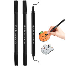 3 Pack Black Edible Ink Markers Set, Food-Grade Baking Tools for Cake Decorating, Cookies, Frosting & Fondant