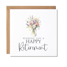 Maise & Rose Retirement Card For Her | Retirement Card For Work Colleague | Floral Retirement Card For Friend | P95