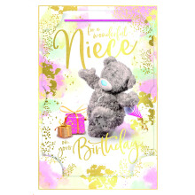 Me to You Tatty Teddy Cute 3D Photo Finish Keepsake Birthday Card For A Wonderful Niece - Official Collection