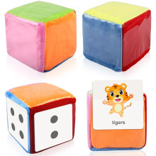 Large Dice 2 Pcs 10cm Foam Dice with Pockets Exercise Dice for Kids