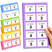 YLAB Raffle Tickets Book 1-1000 – Perforated, Security Numbered | Choose Colour: Pink, Blue, Green, Orange, Purple, White, Yellow | Fundraising