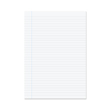 Rhino A4 Loose Leaf Lined Paper, 500 Sheets / 1000 Pages, 8mm Lined with Margin Paper, 1-Pack, Unpunched, School & Office Stationery Supplies