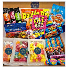 Retro Sweets Gift Box | Sherbet Pips, Jelly Beans, Rhubarb & Custards, Love Hearts, Wham, Starmix, Popping Candy, Refreshers & more