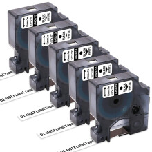 Invoker 5X a45013 Replace for Dymo D1 Label Tape 12mm x 7m for Dymo Label Tape d1 Black on White 45013 45013s S0720530 for DYMO LabelManager 160 210D