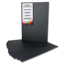 Bookbinding Cardboard, A3 / A4, 1.5 mm, Extra Strong Cardboard Pack of 10 DIN A3 black - 1.5 mm