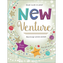Piccadilly Greetings Traditional Occasion Card New Venture - 8 x 6 inches, A11507,Green