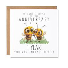 Maise & Rose 1st Wedding Anniversary Card | First Anniversary Card For a Special Couple | You Were Meant To Bee | P216