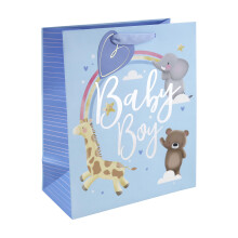 Eurowrap It's A Boy Gift Bag With Gift Tag - Gift Bag for New Baby, Baby Shower, Newborn - Eco Friendly Bag 100% Recyclable