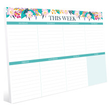 Weekly Planner Pad, 52 Sheets Tear-Off A4 Desk Pad, 120gsm Paper, Undated A4 Weekly To Do List Notepad Organiser Planning Pad for Scheduling & Time
