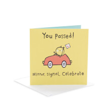 UK Greetings | Passed Your Driving Test Card | Congratulations/Proud of You | Her/Him | Mirror. Signal. Celebrate Design | With Envelope