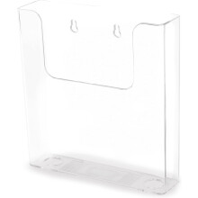 Deflecto Portrait Literature Stands for Display - A4 Wall Mounted Magazine File Holder with Flat Back Design- Perfect for Leaflet, Brochure, & Menu