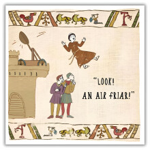 Woodmansterne Funny Birthday or All-Occasion Card - Medieval Friar Joke - For Men or Women - Amusing Greeting Card - Blank Inside