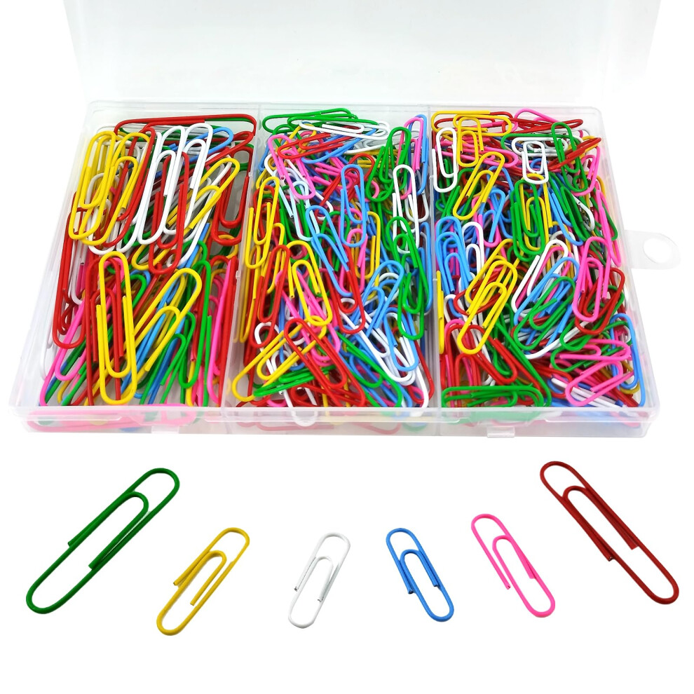 Paper Clips Assorted Size 400 Pieces,Large Medium Small Coloured Paperclips,Durable And Rustproof Paper Clip For Paperwork Office School Document 5051227166494
