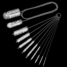 Ensemble de brosses de drainage en acier inoxydable et nylon (10 pièces)
