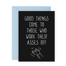 Central 23 Well Done Card For Him Her - Work Their Ass Off Clap - Congratulation Card For Son Daughter Mum Dad