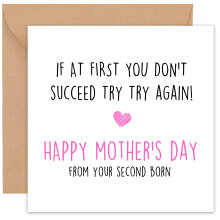 Felbridge Studio - Mothers Day Card - Funny Mother's Day Cards For Mum Mummy Ma Mammy Mother s - From Son Daughter Second Born Child