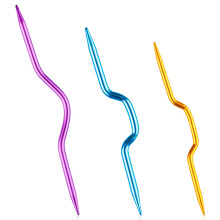 Thyonta 3 Pcs Knitting Cable Needle - Durable and Portable Cable Needle for Creating Intricate Patterns and Smooth Braids Gift to Female Women