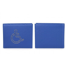 ORCHIDS Premium Blue PU Leather Disabled Parking Badge Holder for Cars (Blue)