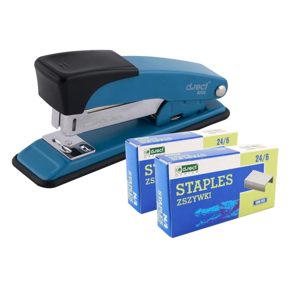 Photos - Other Office Equipment D.RECT 315A Metal Stapler with 2,000 Staples, Office & Industrial Stapler, 30 Sheets, Blue