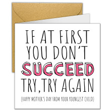 Mothers Day Card | Funny Cute Mother’s Day Cards for Mum from Youngest Daughter Son| Beautiful Contemporary