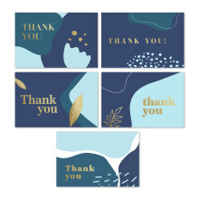 Rileys & Co Thank You Cards with Matching Envelopes | 50-Count, Gold Foil - Blank Note Cards, Perfect for Wedding, Business, Gift Cards, Graduation