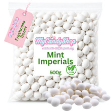 MyCandyShop Mint Imperials 500g - Mints Sweets Made with Natural Peppermint Oil - Sweets in bulk cheap - Made in the UK
