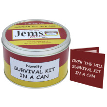 Over The Hill Survival Kit in a Tin – Funny Birthday Gift for Men or Women – Humorous Getting Older Present & Novelty Keepsake for 40th, 50th