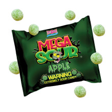 Barnetts - Mega Sour Candy Apple 104g - Trendy Sweet Bags - Traditionally Handmade Sweets - Sour Coating Lasts 20 Seconds - Candies for Party Bag